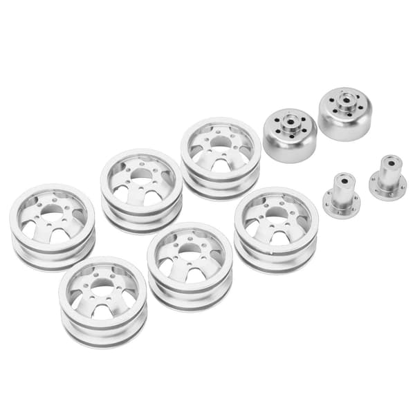 RC Bil Hjulnav Aluminiumlegering Hög Precision Slitstark för WPL C14 C24 C34 C44 B14 B24 B16 B36 Silver