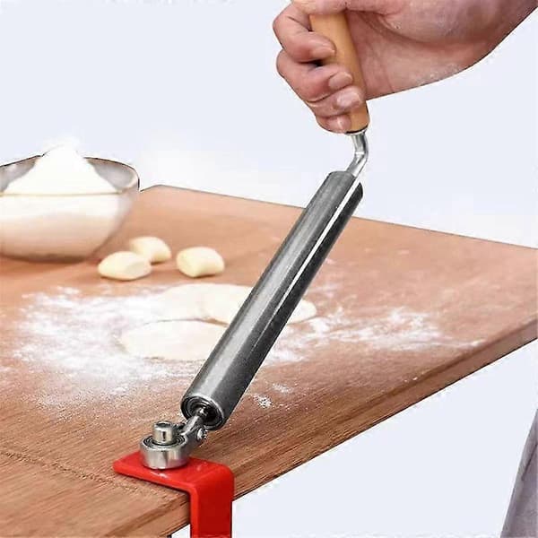 Glatt non-stick deigrulle for bakverk, pasta, pizza, kjeks, brød, arbeidsbesparende bakeri med trehåndtak