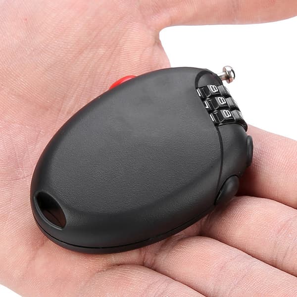 Multifunksjonell Mini Kabel Sykkellås Passord Tyverisikring Sykkelhjelm