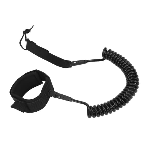 Høj Elasticitet TPU Sort Justerbar Coiled Surfbræt Leash til Paddleboards Longboards 8ft 2.44m