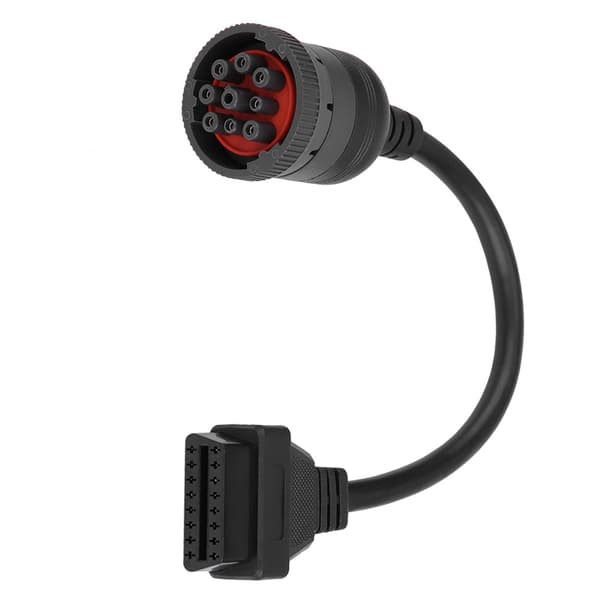 Kvindelig 16-bens OBD2 til 9-bens adapterkabel til lastbil diagnostisk interface til bilværktøjer
