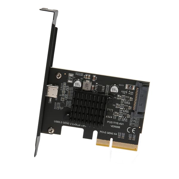 PCIe USB 3.2 Gen 2 Expansionskort 20Gbps Typ C ASM3242 Kontroller för Stationär Dator