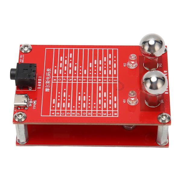 Automatisk telegrafnøgle 5V CW Morse Code Magnet Fast Base Kortbølgeradio 3,5 mm Output Interface
