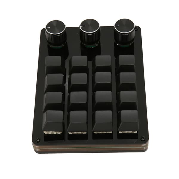 Hot Swappable Mekanisk Gaming Keypad 16 Taster 3 Knapper Blå Kontakt Mini Programmerbart Keypad til Kontor Media