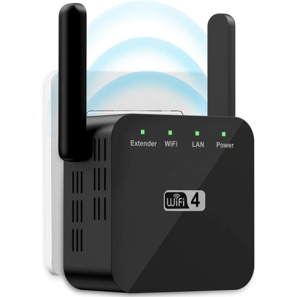 300 Mbps 2,4 GB WiFi Repeater, 1 RJ45 nätverksport trådlös internetsignalförstärkare, ultrakompakt WiFi-förlängare, lätt att-