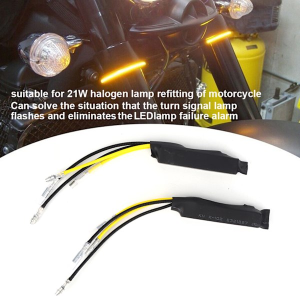 2 stk. DC12V 21W LED Modstand Dekoder Fejlfri Annullerer Ensidig Ledning til Motorcykel Blinklys