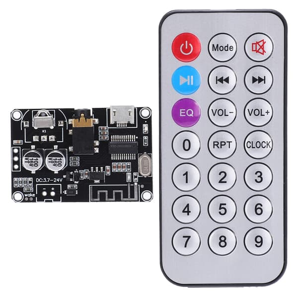 Bluetooth Audio Mottakerkort Stereo Effektforsterker Modul med Fjernkontroll XY-WRBT