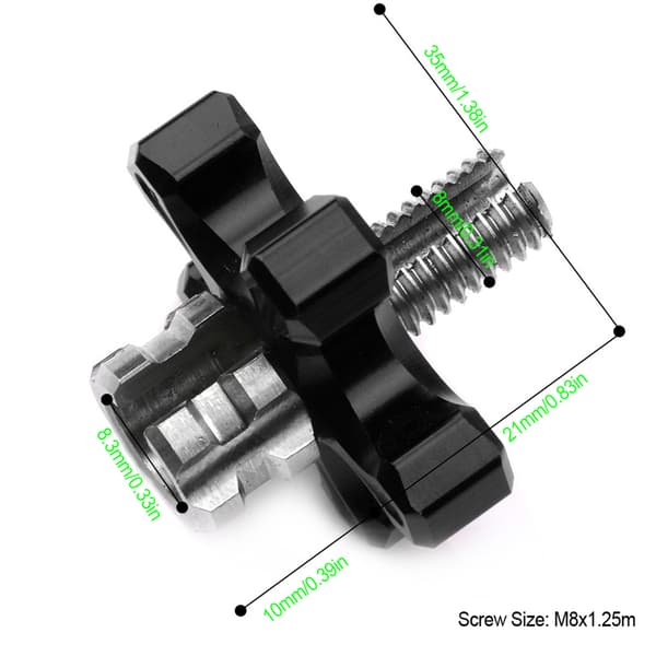 Universal CNC Aluminium Legering Motorcykel Koblingskabel Justering Sort
