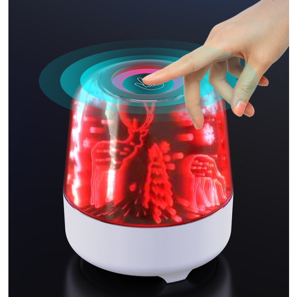 LED Colorful Atmosphere Light Speaker, Creative Starry Sky Map Bluetooth högtalare (Vit),