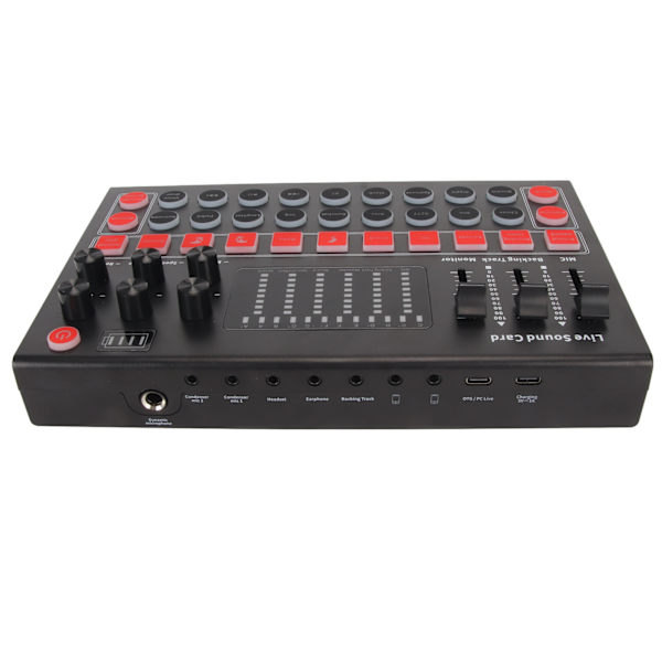 Live Lydkort 8 Lydeffekter 10 Specialeffekter Bluetooth Støjreduktion Diskant Bas Justerbar Mixer
