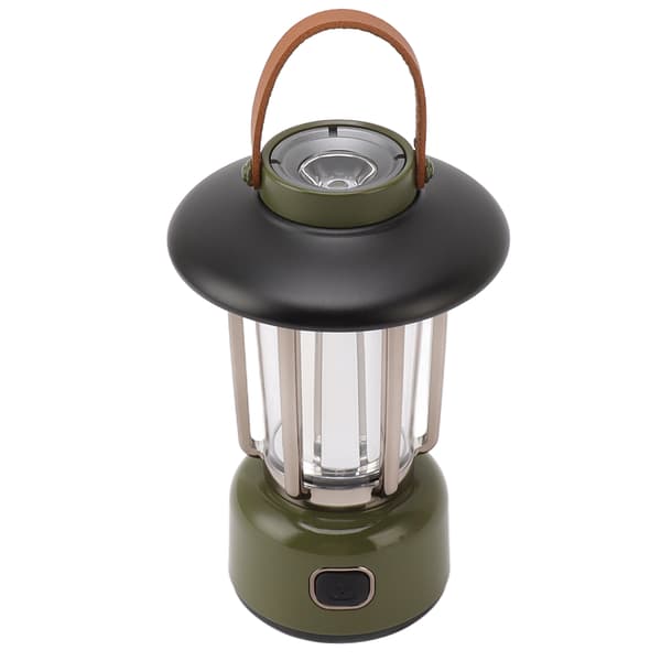 Bærbar LED Camping Lantern 3 Lysmoduser Flere Strømforsyninger Utendørs Plen Peis Grønt Lys