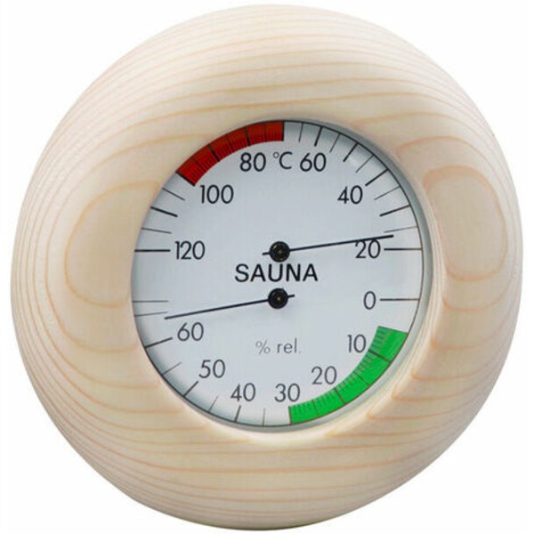 Sauna termo-hygrometer Syntetisk hår massivt træ ramme