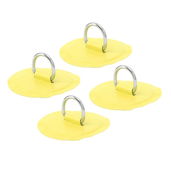 Lättviktig D-ring PVC-patch för uppblåsbar båt Surfbräda Stand Up Paddleboard 4-pack Gul
