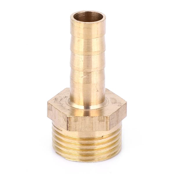 5 stk. G3/8 hann-gjenge Barb-kobling messingrørfitting 8mm