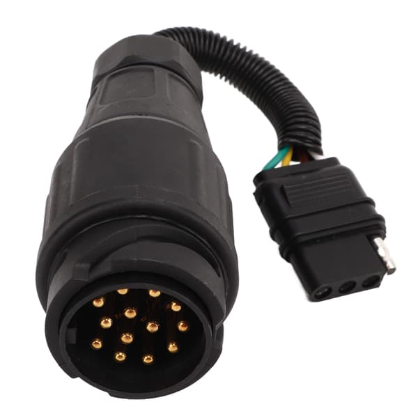 EU 13-vejs rund til US 4-vejs flad trailerstik adapter konverter stik til RV