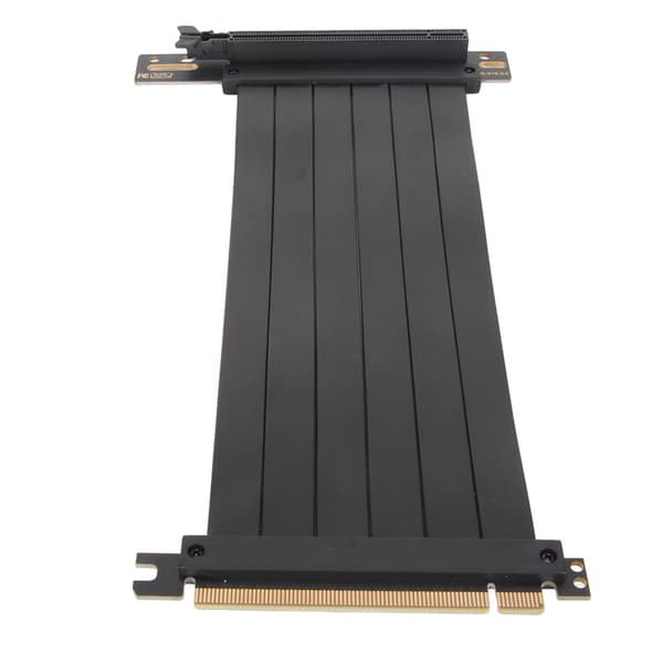 PCIE 3.0 X16 Riser-kabel 90 grader højhastigheds fleksibelt grafikkortforlænger 20 cm 7,9 tommer sort