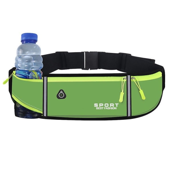 Running Fanny Pack -puhelintelineen vyö vesipullotelineellä juoksupyöräilyn vaellustarvikkeisiin Fluorescent green