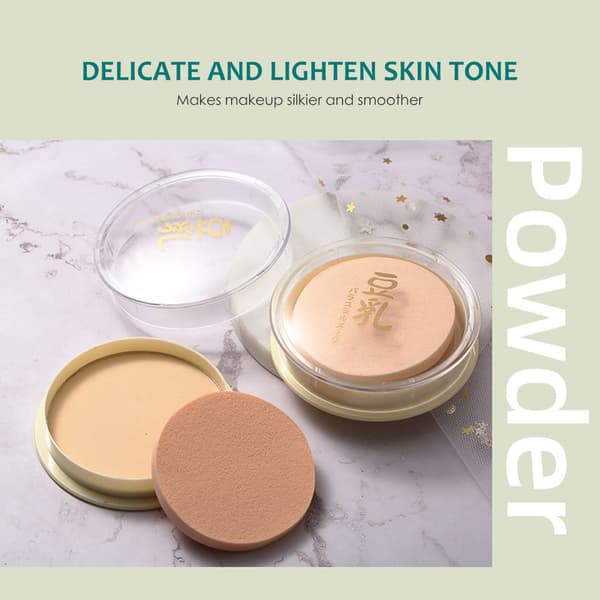 Oljeabsorberende ansiktspudder - Langvarig, vanntett, blekende
