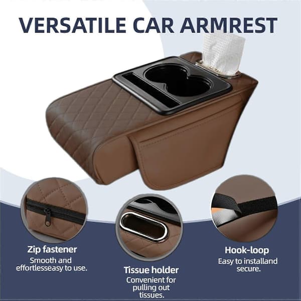 4-i-1 Bil Midtkonsolltrekk, Armleneunderlag for SUV, Sedan, Lastebil Coffee