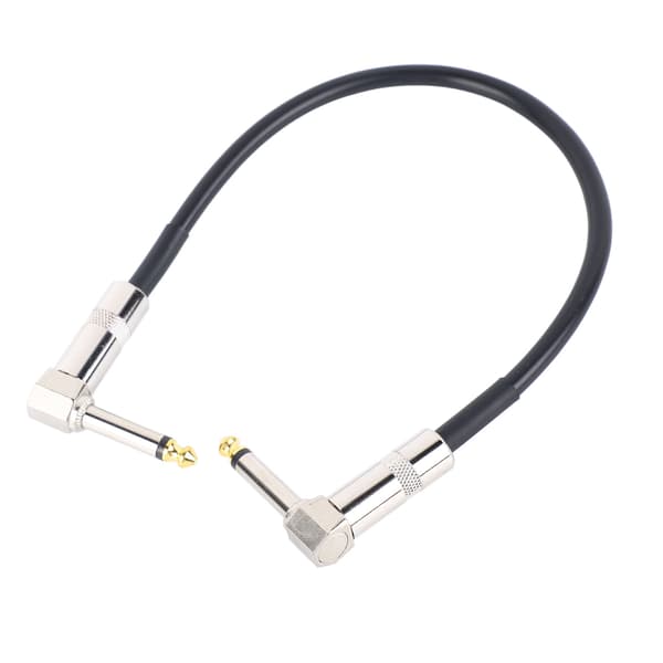 6,35 mm effektkabel støjundertrykkelse metalkerne retvinklet stik guitar patchkabel pedalledning