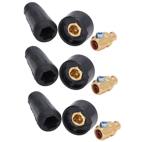 10 sæt TIG svejsekabel panelstik stik hurtig montering adapter 10-25 EU-stil