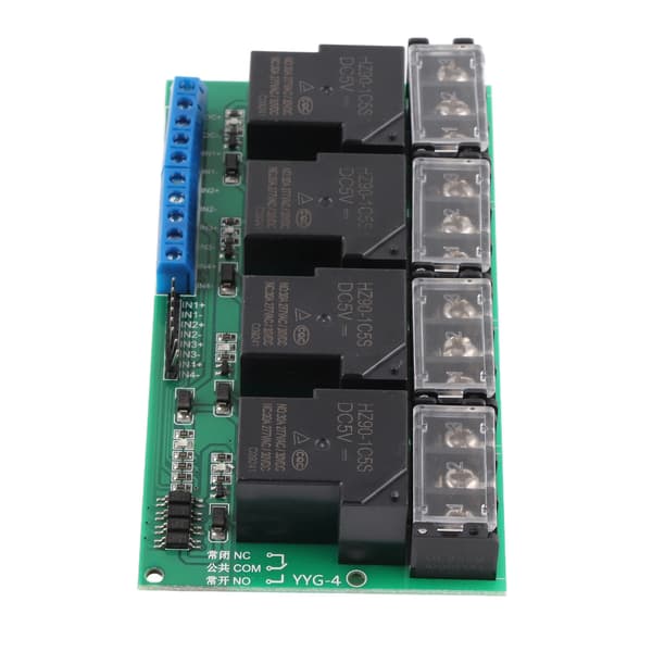 Højtydende firevejs relæmodul kontrolpanel optokobler isolation 30A YYG-4 DC5V