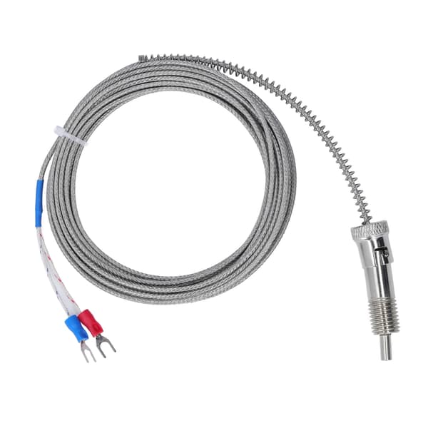K Typ Termoelement Kompressionsfjäder Temperatursensor Sond 0-400C M12 5m