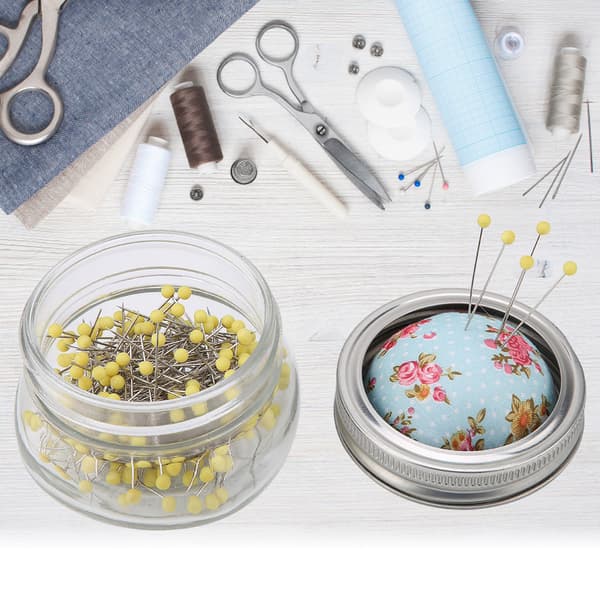 DIY Sykit: Glasflaska med stora pärlnålar