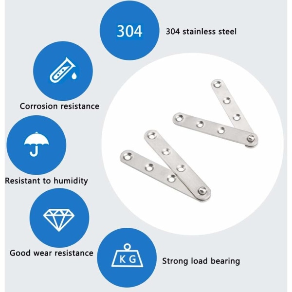 pieces word hinge large 100mm*16mm stainless steel word hinge hinge top shaft hinge，For home furniture, doors and window