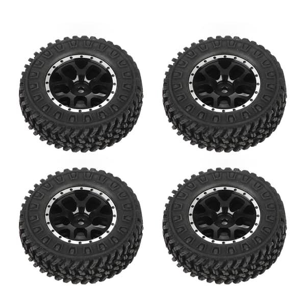 4 stk. 7 mm metalfælg gummiring til AXIAL SCX24 1/24 RC bil opgraderingstilbehør sort