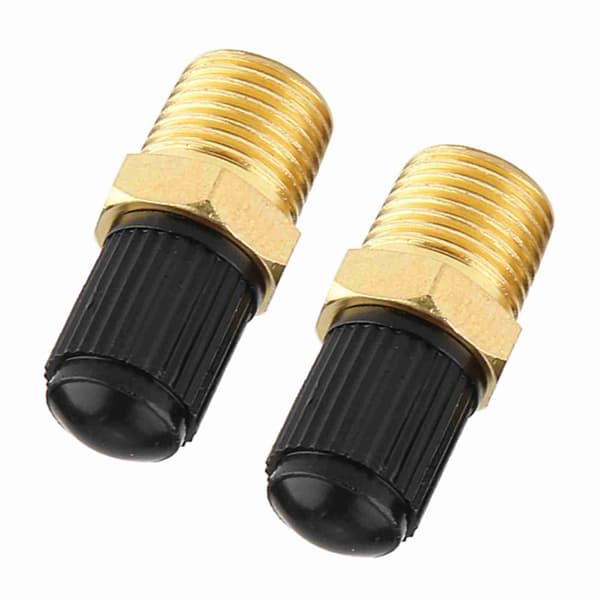 2 stk 1/8\" NPT MPT messing luftkompressortank påfyllingsventil