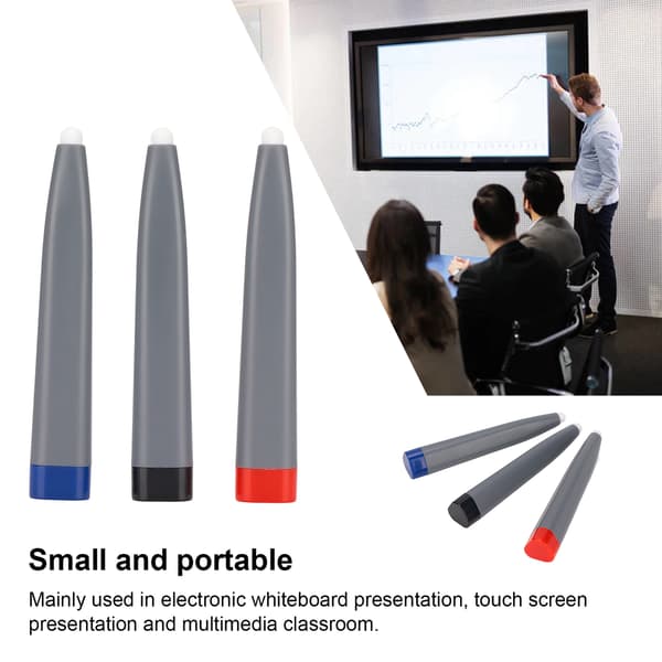 Tåligt ABS-material 3 st Pekskärmspenna för whiteboard och multimediaskärm