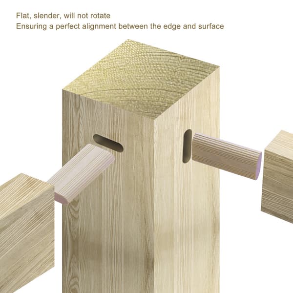 Massiv Bok Trä Tappinsats - 50-pack - 10x50mm