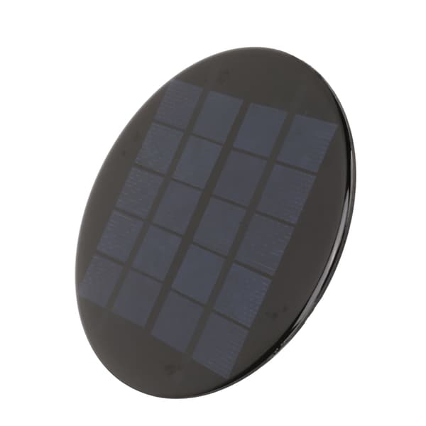 Mini Rundt Solcellepanel 1.1W 5V 120mm Oppladbart 3.7V Batteri Liten Polykrystallinsk Silisium Solcellemodul
