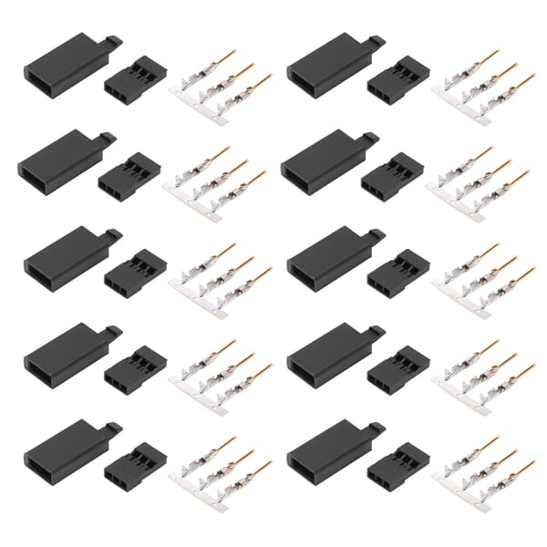 100 Sett RC Servo Koblingssett 3 Pin JST Hus Header 11.041 Krok For Modellfly