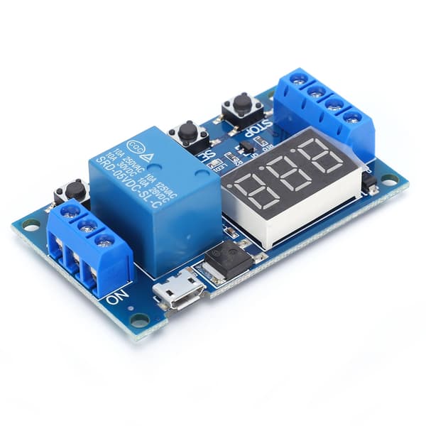 Relækort Cyklus Timing Kredsløb Switch Timer Forsinkelse Trigger Modul 6‑30V Micro USB 5V