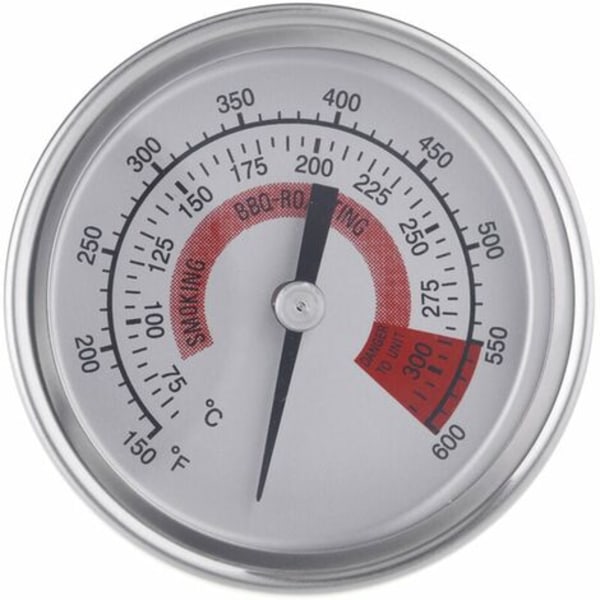 Termometer, rustfrit stål, dobbeltmåler 300 celsius