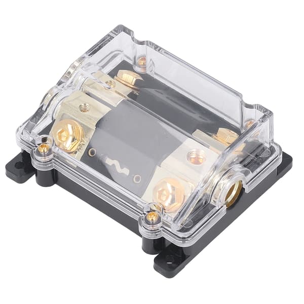 Fused Power Distribution Block 0GA Input 4GA Output Zinklegering Guldbelagt Bil Stereo Forstærker