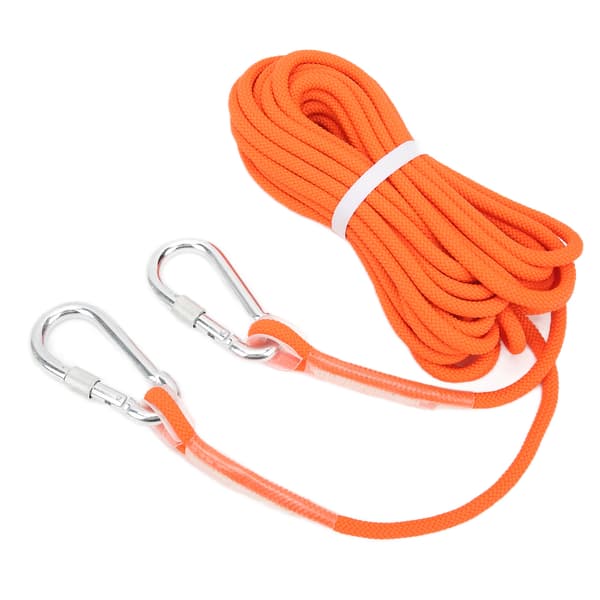Statisk klätterrep 8mm Orange Säkerhetsträning Berg Utomhusövning