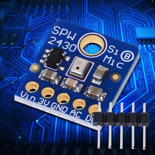 SPW2430 MEMS Mikrofon Ljuddetekteringssensor Modul 3.3-5V FFT Inspelningssampling