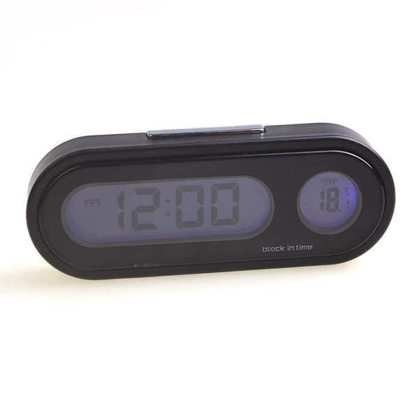 Lysende Bil Dashbord Klokke med Temperaturvisning