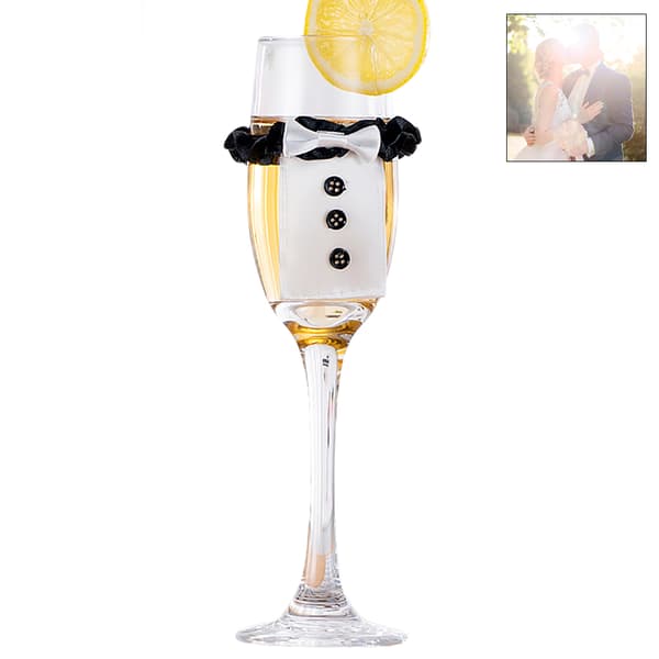 8 st Bröllops Champagneglas 4 set Brudgum Brud Festdekoration Nyårs Ornament