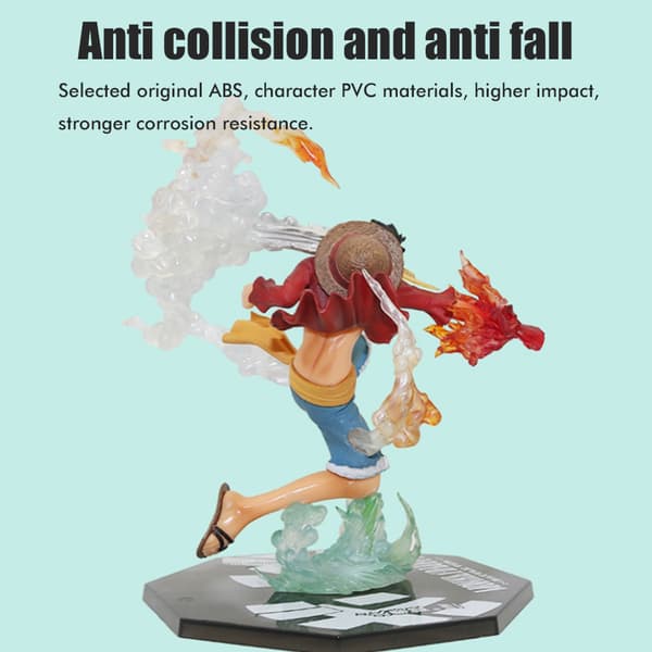 Eldnäve Luffy Ornament Animationer Karaktär Modell Multifunktionella Härliga Samlarobjekt Leksak