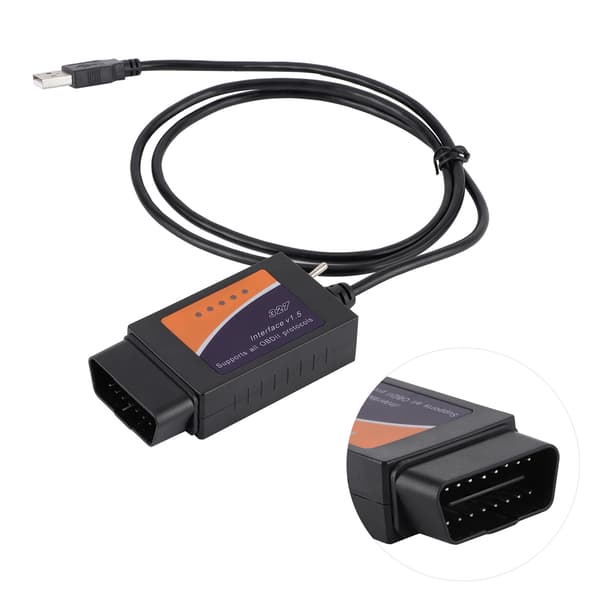 OBD2 Diagnostisk Anslutningskabel USB-gränssnitt Auto Felkontrollverktyg Passar Ford