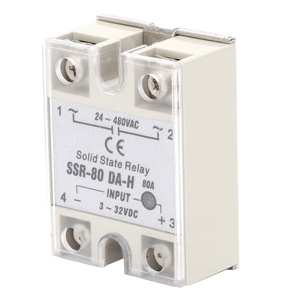 SSR 80A Solid State Relä Icke-Kontakt Brytare 24 480VAC DC AC Hög Kvalitet