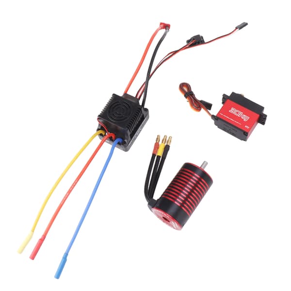 Borstlös Motor 80A ESC 30kg Servo Combo för 1 8 RC Bil 3100KV