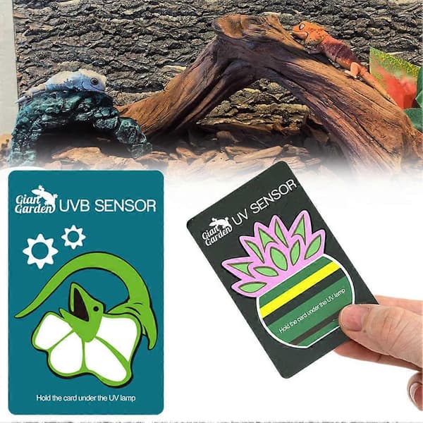 UVB-indikator testkort til terrarium - Genanvendelig hurtig UVB-testsensor til ultraviolette lamper 5pcs