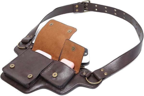 Vintage Taktisk Midjeväska, Utomhus Fanny Pack Justerbart Bälte Coffee