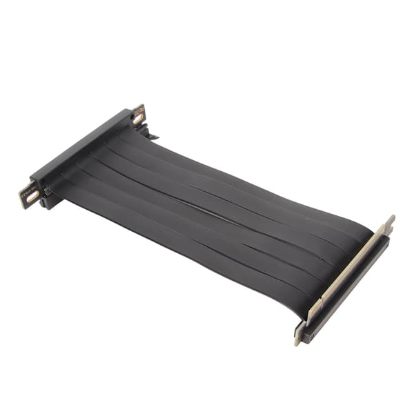 PCIe 3.0 X16 Riserkabel 180 Grader Højhastigheds Fleksibelt Dobbelt Omvendt GPU Forlængerkabel Sort 50cm 19.7in
