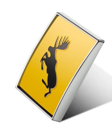 Ekte Tradisjonell Galopperende Elg VOO Hardkrom Emblem